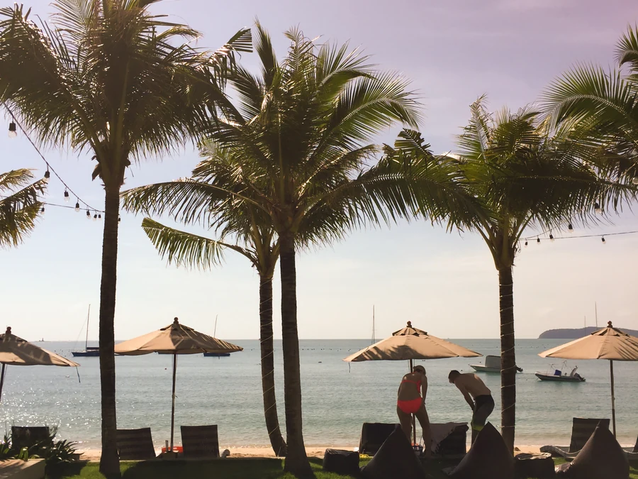 Seaside operation with pool and beachfront access